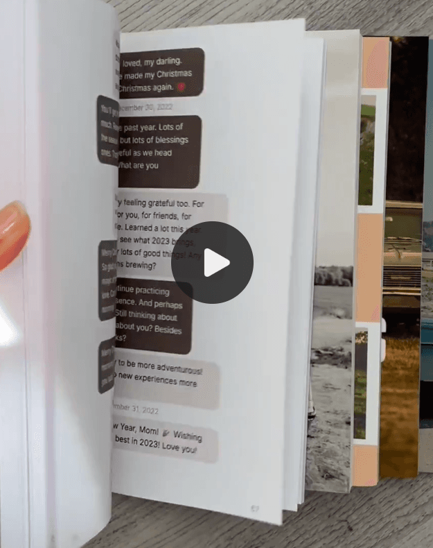 Text message book example