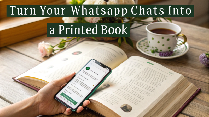 WhatsApp chat book in a quaint room